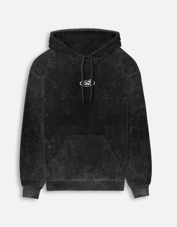 ASCND Bite Black Acid Washed Hoodie