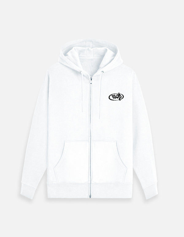 ASCND Witty White Zip Hoodie